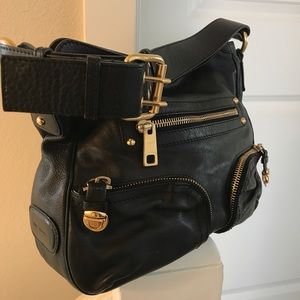 Marc Jacobs Black Buckle Leather Bag